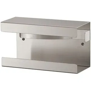 Handschuh- und Kosmetiktuchspender, für 1 Box, HxBxT 138 x 250 x 99 mm, Edelstahl, gebürstet AIR-WOLF