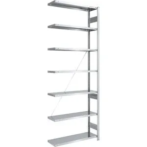 Steckregal, Bauart leicht, einseitig, HxBxT 3000 x 1000 x 400 mm, verzinkt, Anbauregal eurokraft pro