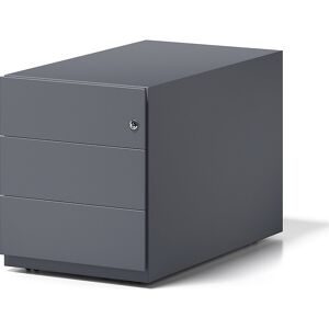 Rollcontainer Note?, mit 3 Universalschubladen, HxBxT 495 x 420 x 775 mm, mit Griffleiste, anthrazitgrau BISLEY