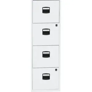 Hängeregistraturschrank PFA, 4 Schübe, verkehrsweiß BISLEY