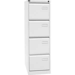 Hängeregistraturschrank LIGHT, 1-bahnig, 4 Schübe, DIN A4, verkehrsweiß BISLEY