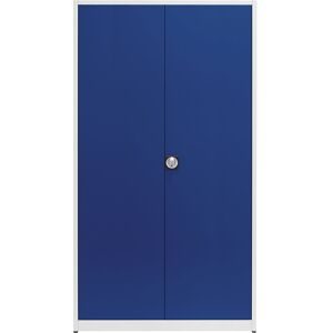 Universalschrank, extrahoch, HxBxT 2200 x 1200 x 420 mm, lichtgrau / ultramarinblau mauser