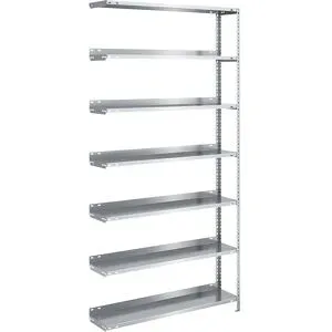 Akten-Schraubregal, verzinkt, Regalhöhe 2200 mm, Anbauregal, Breite x Tiefe 1000 x 300 mm hofe