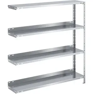 Akten-Schraubregal, verzinkt, Regalhöhe 1150 mm, Anbauregal, Breite x Tiefe 1000 x 300 hofe