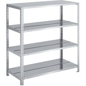 Akten-Schraubregal, verzinkt, Regalhöhe 1150 mm, doppelseitig, Grundregal, Breite x Tiefe 1000 x 600 mm hofe
