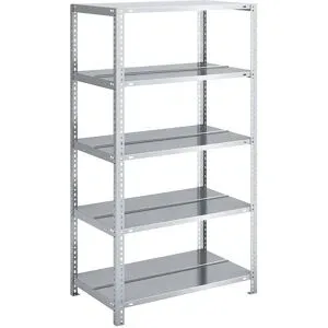 Akten-Schraubregal, verzinkt, Regalhöhe 1500 mm, doppelseitig, Grundregal, Breite x Tiefe 750 x 600 mm hofe