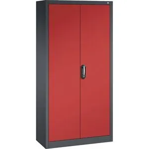 ACURADO Universalschrank, BxT 930 x 400 mm, schwarzgrau / feuerrot C+P