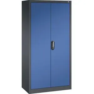 ACURADO Universalschrank, BxT 930 x 500 mm, schwarzgrau / enzianblau C+P