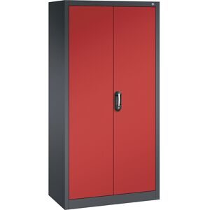 ACURADO Universalschrank, BxT 930 x 500 mm, schwarzgrau / feuerrot C+P