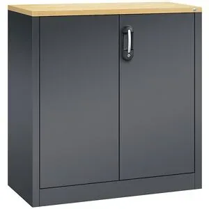 ACURADO Akten-Sideboard, 2 Ordnerhöhen, HxBxT 1000 x 930 x 400 mm, schwarzgrau / schwarzgrau C+P