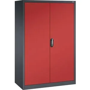 ACURADO Universalschrank, BxT 1200 x 600 mm, schwarzgrau / feuerrot C+P