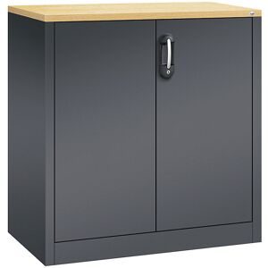 ACURADO Akten-Sideboard, 2 Ordnerhöhen, HxBxT 1000 x 930 x 500 mm, schwarzgrau / schwarzgrau C+P