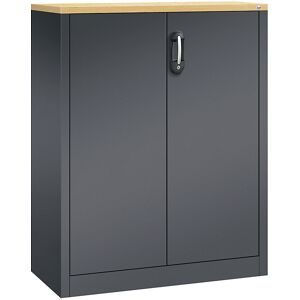 ACURADO Akten-Sideboard, 3 Ordnerhöhen, HxBxT 1200 x 930 x 400 mm, schwarzgrau / schwarzgrau C+P