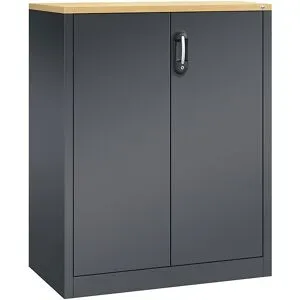 ACURADO Akten-Sideboard, 3 Ordnerhöhen, HxBxT 1200 x 930 x 500 mm, schwarzgrau / schwarzgrau C+P