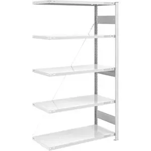 Schwerlast-Steckregal, einseitig, HxBxT 2000 x 1000 x 600 mm, grau, Anbauregal eurokraft pro