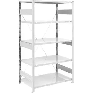 Schwerlast-Steckregal, einseitig, HxBxT 2000 x 1000 x 800 mm, grau, Grundregal eurokraft pro