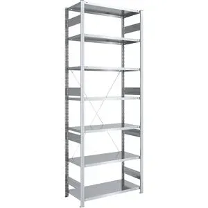 Schwerlast-Steckregal, einseitig, HxBxT 3000 x 1000 x 600 mm, verzinkt, Grundregal eurokraft pro