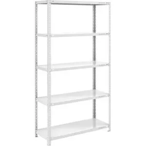 Schraubregal, Bauart leicht, doppelseitig, HxBxT 2000 x 1000 x 500 mm, grau, Grundregal eurokraft pro