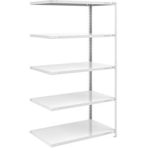 Schraubregal, Bauart leicht, doppelseitig, HxBxT 2000 x 1000 x 800 mm, grau, Anbauregal eurokraft pro