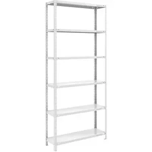 Schraubregal, Bauart leicht, doppelseitig, HxBxT 2500 x 1000 x 400 mm, grau, Grundregal eurokraft pro
