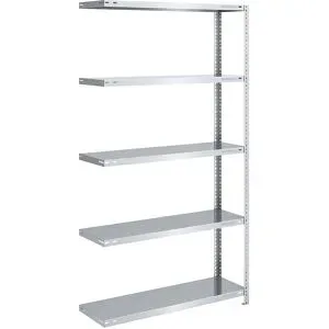 Schraubregal, Bauart leicht, doppelseitig, HxBxT 2000 x 1000 x 400 mm, verzinkt, Anbauregal eurokraft pro