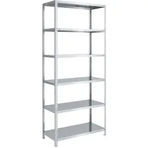 Schraubregal, Bauart leicht, doppelseitig, HxBxT 2500 x 1000 x 600 mm, verzinkt, Grundregal eurokraft pro
