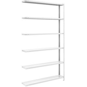 Schraubregal, Bauart leicht, doppelseitig, HxBxT 2500 x 1300 x 300 mm, grau, Anbauregal eurokraft pro