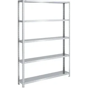 Schraubregal, Bauart leicht, doppelseitig, HxBxT 2000 x 1300 x 300 mm, verzinkt, Grundregal eurokraft pro