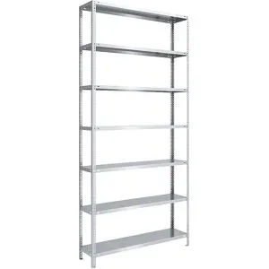 Schraubregal, Bauart leicht, doppelseitig, HxBxT 3000 x 1300 x 400 mm, verzinkt, Grundregal eurokraft pro
