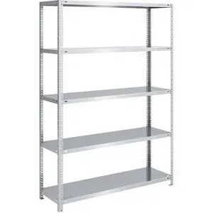 Schraubregal, Bauart leicht, doppelseitig, HxBxT 2000 x 1300 x 500 mm, verzinkt, Grundregal eurokraft pro