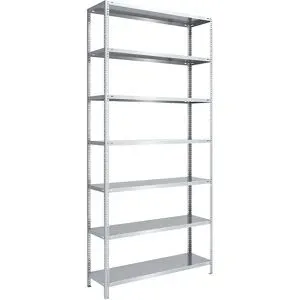 Schraubregal, Bauart leicht, doppelseitig, HxBxT 3000 x 1300 x 500 mm, verzinkt, Grundregal eurokraft pro