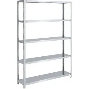 Schraubregal, Bauart leicht, doppelseitig, HxBxT 2000 x 1300 x 400 mm, verzinkt, Grundregal eurokraft pro