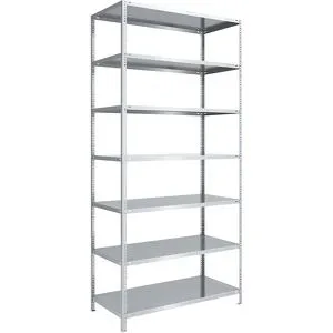 Schraubregal, Bauart leicht, doppelseitig, HxBxT 3000 x 1300 x 800 mm, verzinkt, Grundregal eurokraft pro