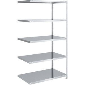 Lager-Schraubregal, Bauart mittelschwer, beidseitig, HxBxT 2000 x 1000 x 800 mm, verzinkt, Anbauregal eurokraft pro