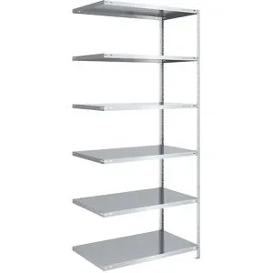 Lager-Schraubregal, Bauart mittelschwer, beidseitig, HxBxT 2500 x 1000 x 800 mm, verzinkt, Anbauregal eurokraft pro
