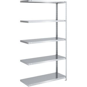 Lager-Schraubregal, Bauart mittelschwer, beidseitig, HxBxT 2000 x 1000 x 500 mm, verzinkt, Anbauregal eurokraft pro