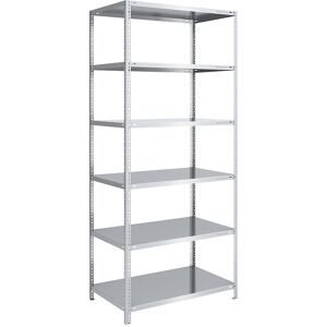 Lager-Schraubregal, Bauart mittelschwer, beidseitig, HxBxT 2500 x 1000 x 800 mm, verzinkt, Grundregal eurokraft pro