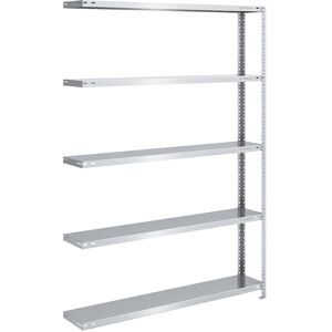 Lager-Schraubregal, Bauart mittelschwer, beidseitig, HxBxT 2000 x 1300 x 300 mm, verzinkt, Anbauregal eurokraft pro
