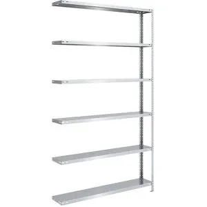 Lager-Schraubregal, Bauart mittelschwer, beidseitig, HxBxT 2500 x 1300 x 300 mm, verzinkt, Anbauregal eurokraft pro