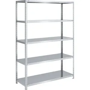 Lager-Schraubregal, Bauart mittelschwer, beidseitig, HxBxT 2000 x 1300 x 600 mm, verzinkt, Grundregal eurokraft pro