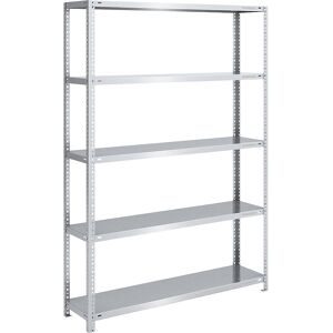 Lager-Schraubregal, Bauart mittelschwer, beidseitig, HxBxT 2000 x 1300 x 400 mm, verzinkt, Grundregal eurokraft pro