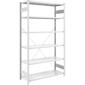 ESD-Steckregal, Regalhöhe 2500 mm, Grundregal, Boden-BxT 1300 x 600 mm eurokraft pro