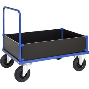 Plattformwagen KM33, Kofferaufbau niedrig, LxB 1200 x 800 mm, 2 Lenk- und 2 Bockrollen, ab 2 Stk Kongamek