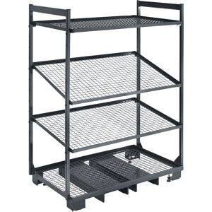Mobiles Kanban-Regal, LxBxH 1280 x 810 x 1705 mm, Tragfähigkeit 500 kg eurokraft pro