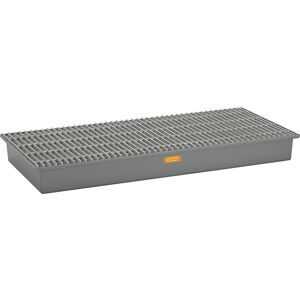 GFK-Boden-Auffangwanne, 3 x 200-l-Fass, ohne Zulassung, mit GFK-Gitterrost CEMO