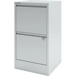 Hängeregistraturschrank HomeFiler, 2 Hängeregistraturen, lichtgrau BISLEY