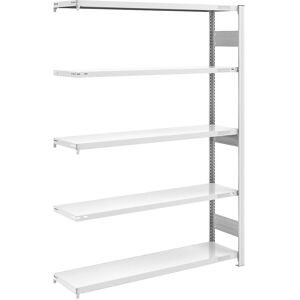 Schwerlast-Steckregal, doppelseitig, HxBxT 2000 x 1300 x 400 mm, grau, Anbauregal eurokraft pro