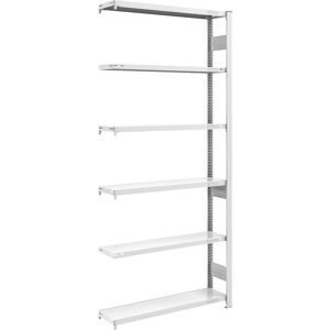 Schwerlast-Steckregal, doppelseitig, HxBxT 2500 x 1000 x 300 mm, grau, Anbauregal eurokraft pro
