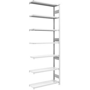 Schwerlast-Steckregal, doppelseitig, HxBxT 3000 x 1000 x 400 mm, grau, Anbauregal eurokraft pro