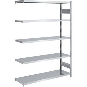 Steckregal, Bauart leicht, doppelseitig, HxBxT 2000 x 1300 x 500 mm, verzinkt, Anbauregal eurokraft pro